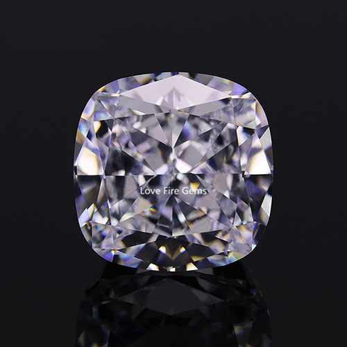 4K crushed ice cut cz diamonds cushion cut white color cubic zirconia