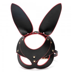 Loverfetish Sexy Leather Bunny Ear Mask bakeng sa Baratuoa ba Banyalani LF019