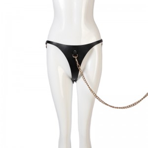 Ang Loverfetish Panties Harness nga adunay chain leash BDSM Kit LF024