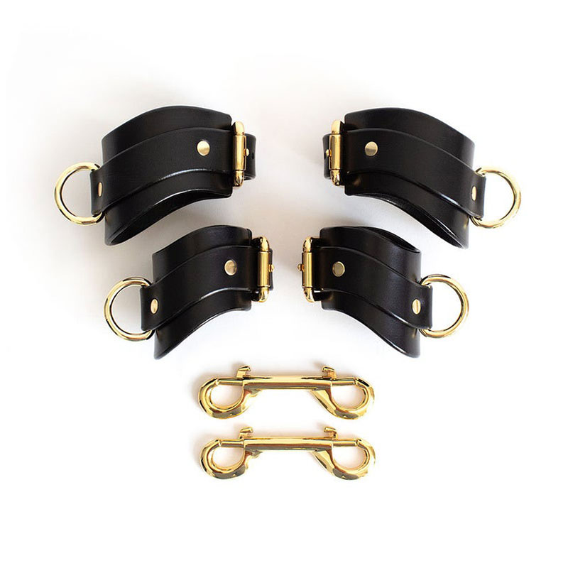 Leather Bondage Hand and Ankle Cuffs LF043