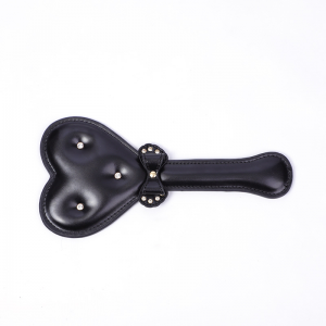 Großhandelslieferant für herzförmige Spanking-Paddel aus schwarzem Leder