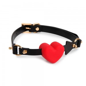 BDSM Submissive Silicone Heart Mouth Gag kanggo Valentines