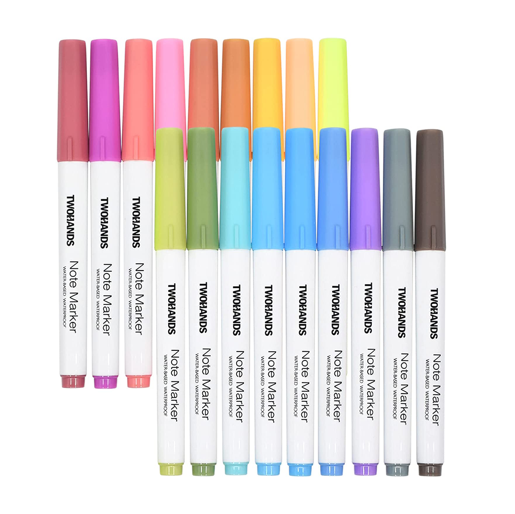 TWOHANDS Note Marker Highlighter, 18 Pastel Colors,21373 Featured Image