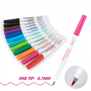 TWOHANDS Ultra Fine Tip Dry Erase Markers, 11 Colors,20529
