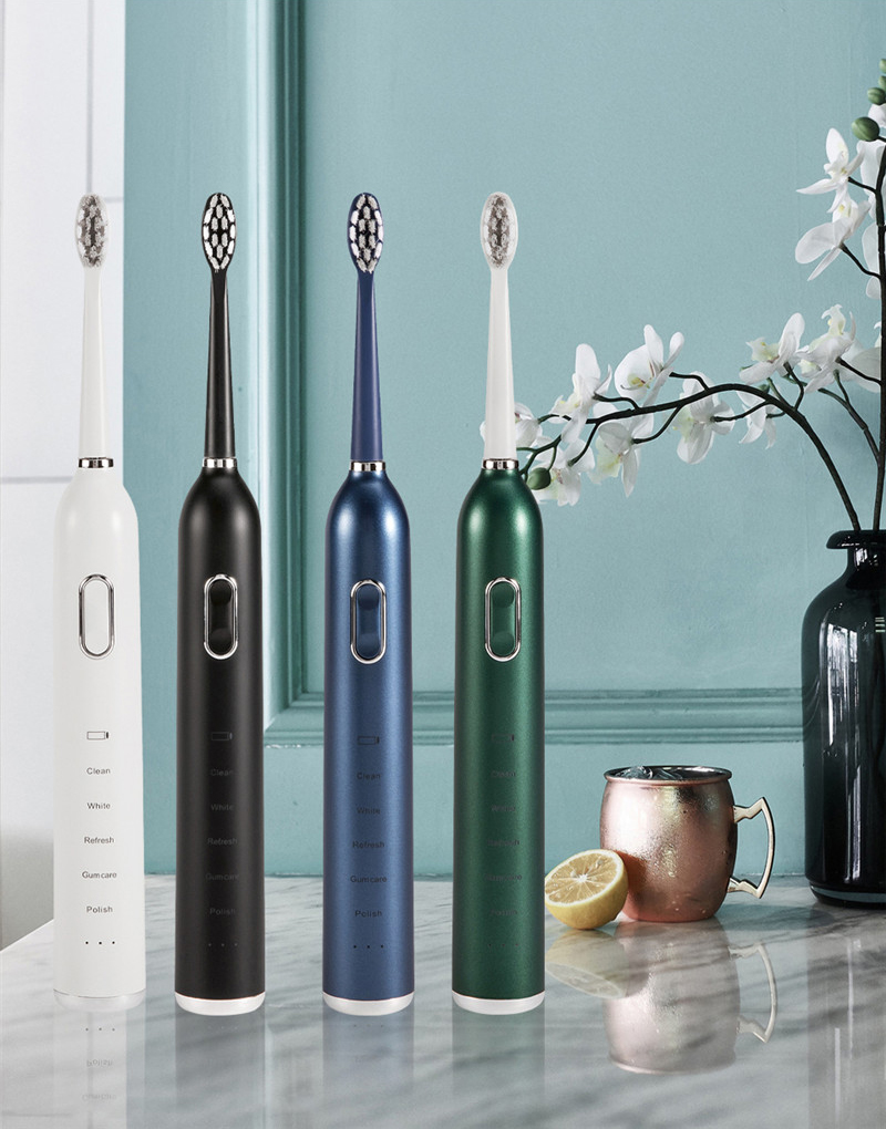 New 21 Mode Rechargeable Whitening Adult Sonic Electric Toothbrush (5)