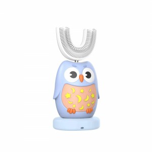 TB2034 Cute OWL 3 Modes U-Shaped Electric Toothbrush for Children