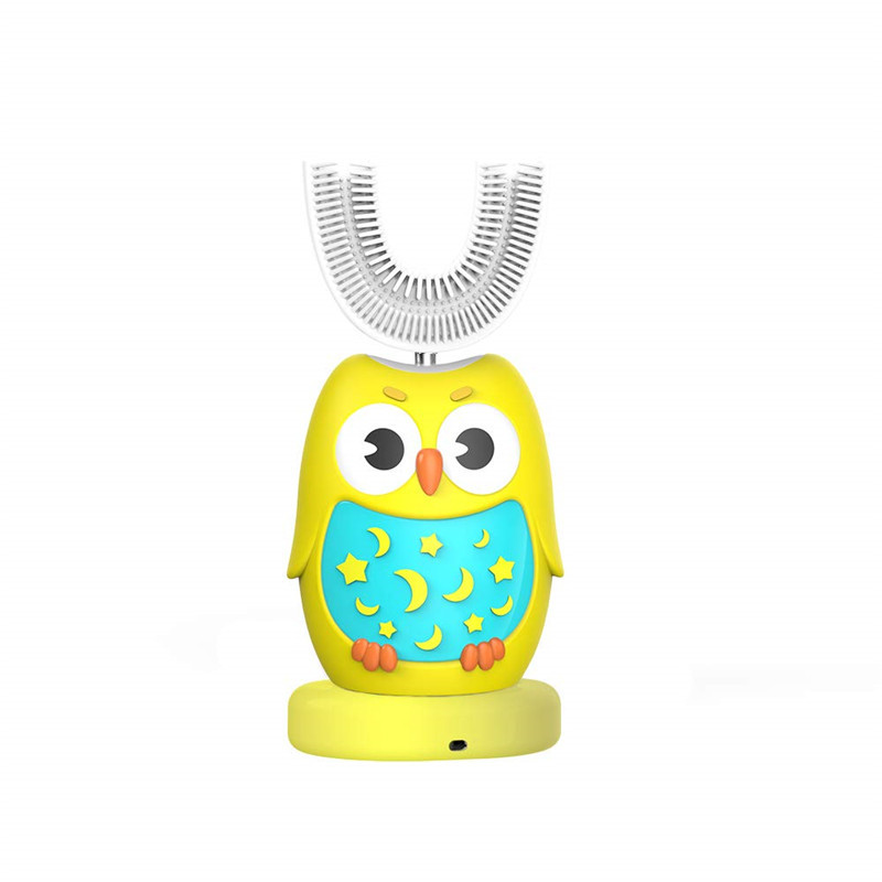 TB2034 Cute OWL 3 Modes U-Shaped Electric Toothbrush for Children Featured Image