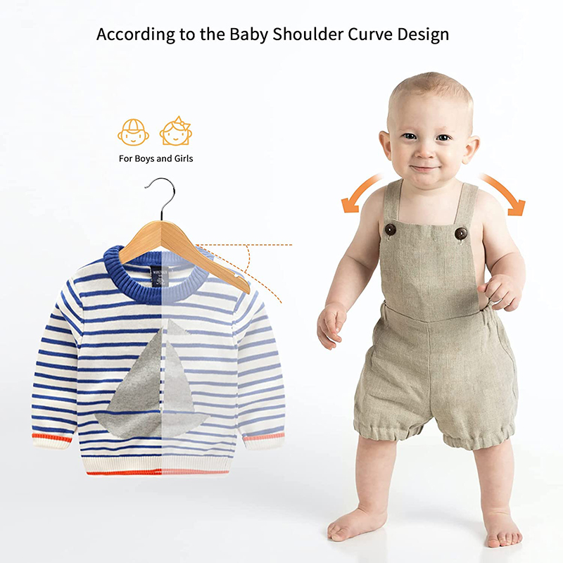 Wholesale Nature Smile Kids Baby Children Toddler Wooden Shirt Coat Hangers  Manufacturer and Supplier