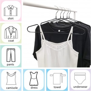 Clothing Hangers Non-Slip Durable Metal Hanger with Rubber Coating Space