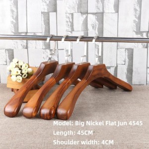 Modern luxury boutique natural dark coat wooden cloth hangers wholesale