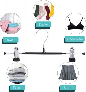 Pant Hangers Skirt Hangers with Clips Non-Slip Hangers for Heavy Duty Ultra Thin Space Saving Hangers