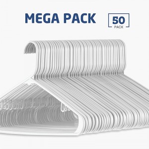 Standard Plastic Hangers White(50 Pack)