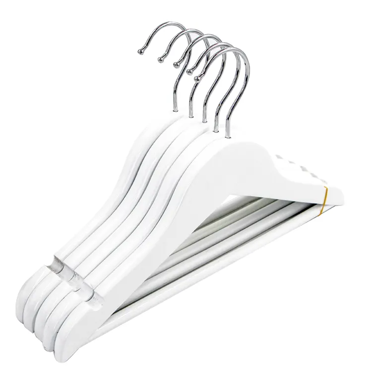 LUXURY Kids Wooden Hangers White w/ Gold Hook –