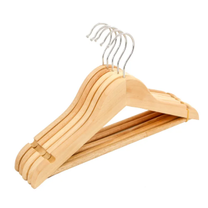 Wholesale pink wood clothes shirts hangers wooden children suit hanger