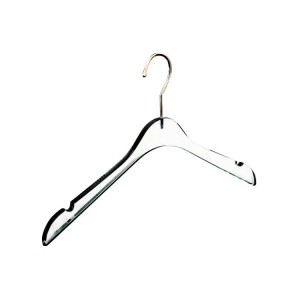 Acrylic Hangers Premium Quality Crystal Clear Hangers with Gold Hooks Luxury Dress Suit Hangers(Round Hook)