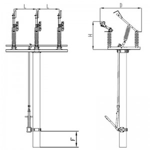 Pole-mounted porcelain Air breaker switch