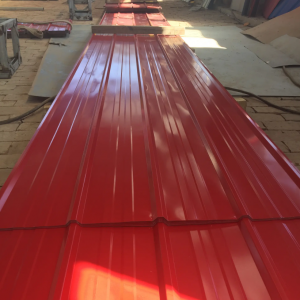 Kleur Corrugated Roofing Sheet Wave Tile Prepainted Galvanized GI / PPGI