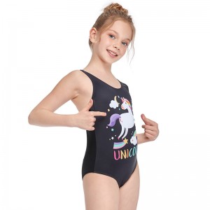 2022 Unicorn Children Swimwear For Girls One Piece Children Swimsuits Girls Swimsuit Kids Bathing Suit 104 Foil Printed