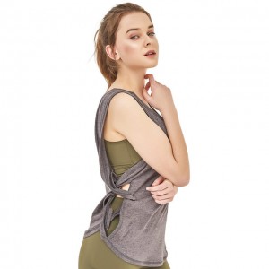 Yoga Shirts Women Two-Ways To Wear Sport Tops Polyester Solid Jogging Female Fitness Vest Gym Top Female Sleeveless Casual Shirts