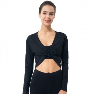Sport Woman Long Sleeve Fitness Shirts Blouse Nylon Bandage Shawl Outdoor Sunscreen Gym Jogging Workout Yoga Golf Tennis Skirt