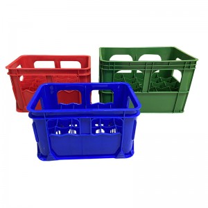 OEM/ODM Supplier Plastic Crates For Fruits And Vegetables - 12-B Bottles Eco-friendly Plastic Crate Turnover Box for Beer Wine Milk  – Longshenghe