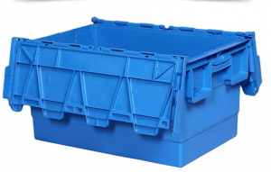 China OEM Folding Crate Box - Moving Nestable Plastic Attached Lid Totes Box  – Longshenghe