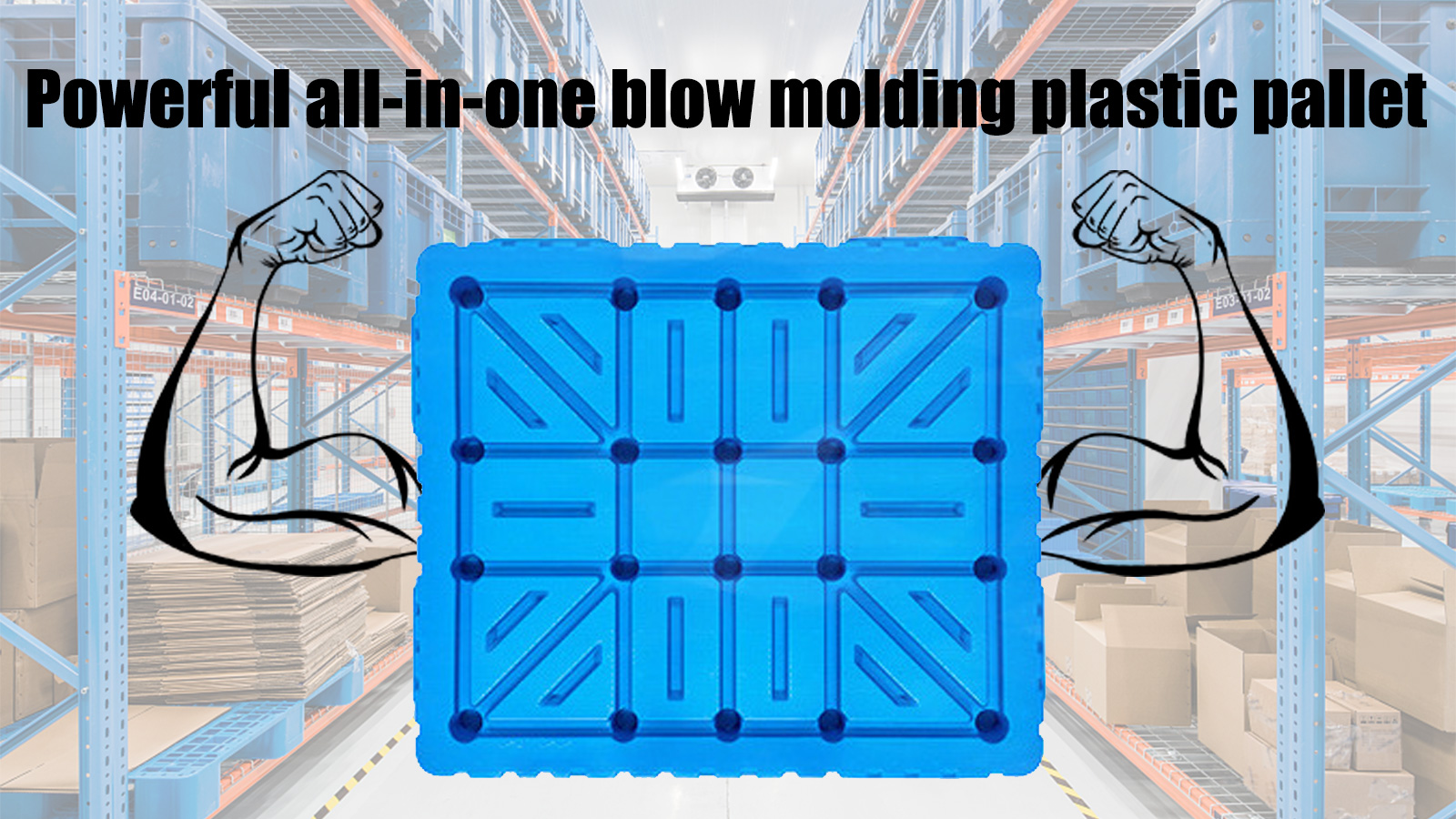 Powerful all-in-one blow molding plastic pallet