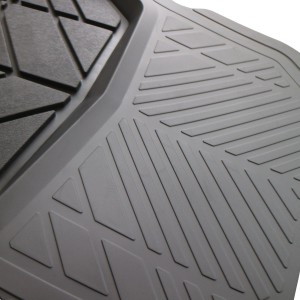 Universal basics 3-Piece All-Weather Protection Heavy Duty Rubber Floor Mats for Cars, SUVs, and Trucks 1884