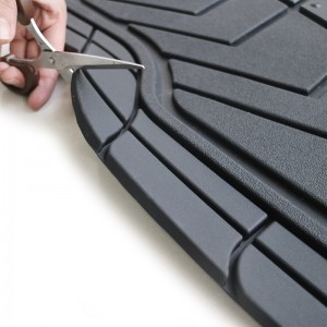 Carbon fiber climaproof 4pcs universal decorative car floor mat