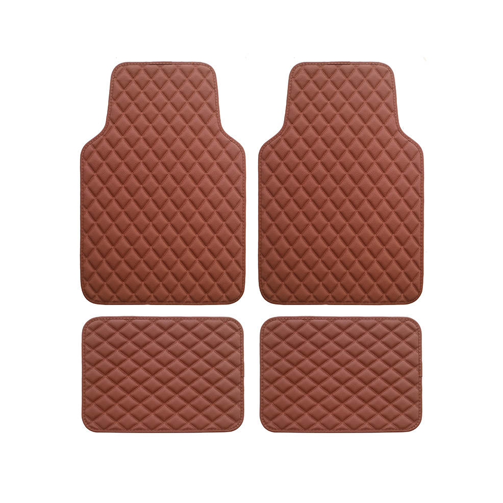Universal Fit Automotive Leather Floor Mats for Cars – All Purpose Car Floor Mats – PU Leather Protector Mat Featured Image