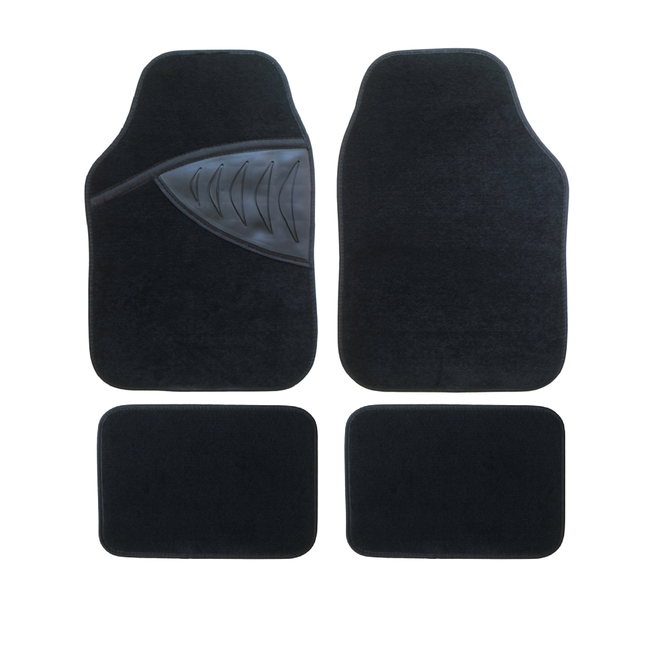 AUTO Carpet Car Floor Mats with Black Safety Heel Pad – Front and Rear Mats Universal Fit for Suvs, Sedans, Vans (4 Pcs) 8809 Featured Image