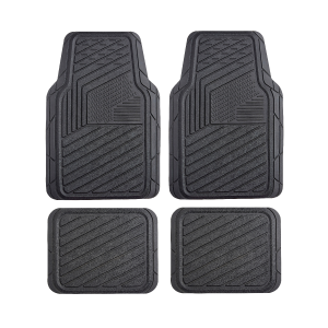 OEM High Quality Car Floor Mat Pvc –  4-Piece Black Rubber All-weather Trim-to-Fit Floor Mats 1534 – Litai