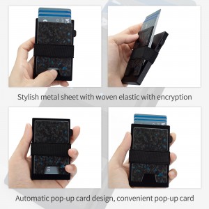 Wallet neach-gleidhidh cairt caol Rfid Wallet Pocket Front For Man
