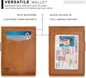 Skräddarsydd RFID Mini dubbelvikt plånbok för män