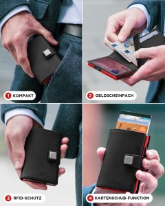 Pánska peňaženka s inteligentným pop-up kariet