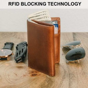 Cartera de triple pliegue OEM ODM para hombre, billetera de capacidad súper grande con enmascaramiento RFID