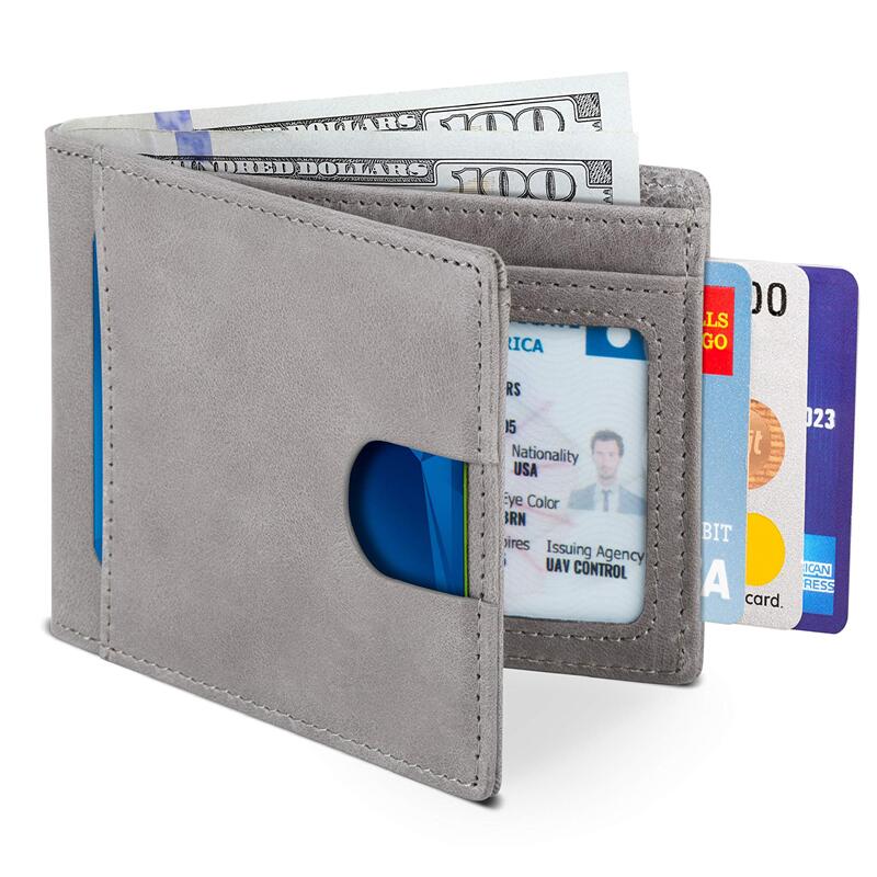 RFID Blocking Slim Leather Thin Minimalist Front Pocket Wallet for Men Featured Image