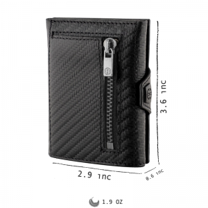 Maßgeschneiderte Herren-Geldbörse aus echtem Leder, schwarze Version