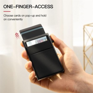 Tanka pop up RFID denarnica z držalom za kartico za blokiranje