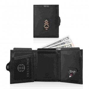 Индивидуальный кожаный мужской кошелек с держателем RFID-карты