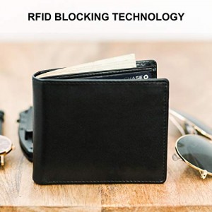 LIXUE TONGYE Տղամարդկանց RFID Tri-fold Wallet Կաշվե դրամապանակներ