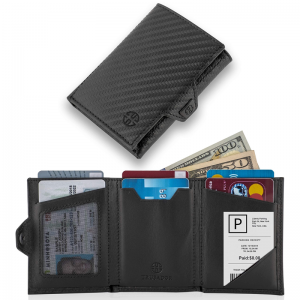 Prilagođeni muški novčanik Novčanik od prave kože crna verzija