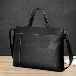 Leather laptop briefcase bag bakeng sa khoebo ea banna
