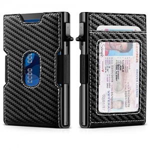 Portafogli ultrasottili in metallo Porta carte di credito pop-up per carte d'identità aziendali
