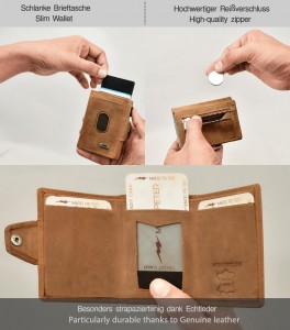 Tanke minimalistične aluminijaste denarnice za moške z blokiranjem Rfid