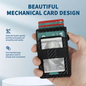 magnetic metal wallet credit card holder for men