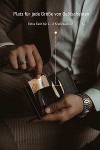 Blokerende mænds tegnebog Kreditkortholder Slim pung i læder