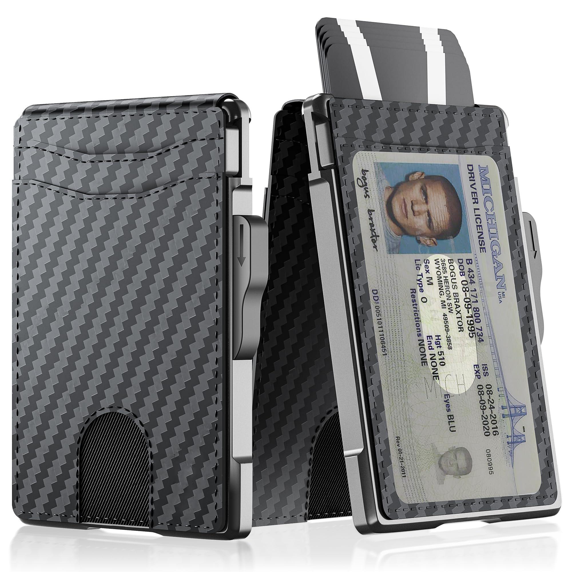 Тонкий минималистичный алюминиевый держатель кредитной карты с блокировкой Rfid