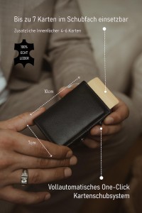 Блокиращ мъжки портфейл, държач на кредитна карта, тънък кожен портфейл