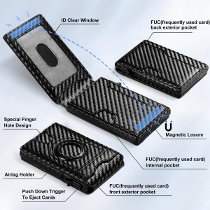 Portafoglio RFID per carte di credito in metallo su misura